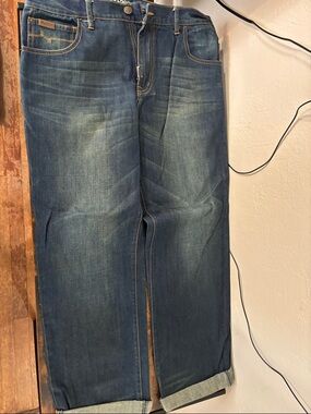 Men's Blue Denim Jeans - Classic Straight Fit